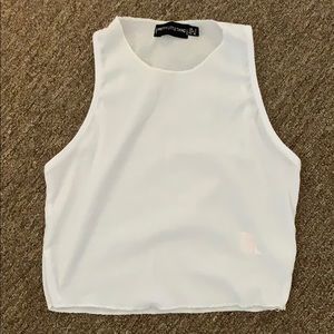 PRETTY LITTLE THINGS WHITE CROP TANK TOP